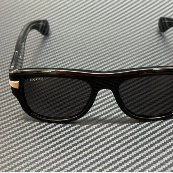 Gucci Black Grey Men's 54mm Sunglasses - Picture 2 of 4
